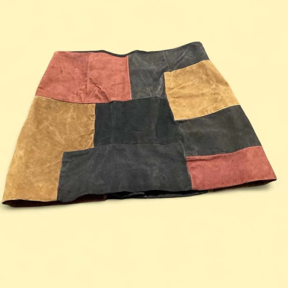 Mango Multicolor Patchwork Mini Skirt - image 2